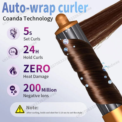 Ensemble de coiffure 6 en 1, sèche-cheveux 220V, brosse à Air chaud pour bouclage automatique, outils de coiffure à ions négatifs, meilleur cadeau pour femmes