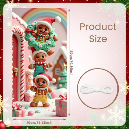 Drapeau suspendu de noël, bannière de porte de porche, décorations de noël pour la maison, ornements 2025, cadeaux de noël, décor du nouvel an 2026