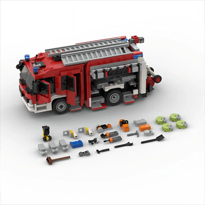 1019 pièces MOC- 137461   Ville camion de pompier Ambulance FDNY-New York-tour 21 bloc de construction modèle assemblage Collection garçon jouet cadeau