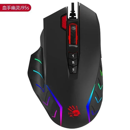 A4Tech sanglant J95s souris filaire Programmable automatique FM 5k moteur optique Pc ergonomie rvb e-sports souris de jeu Cf PUBG