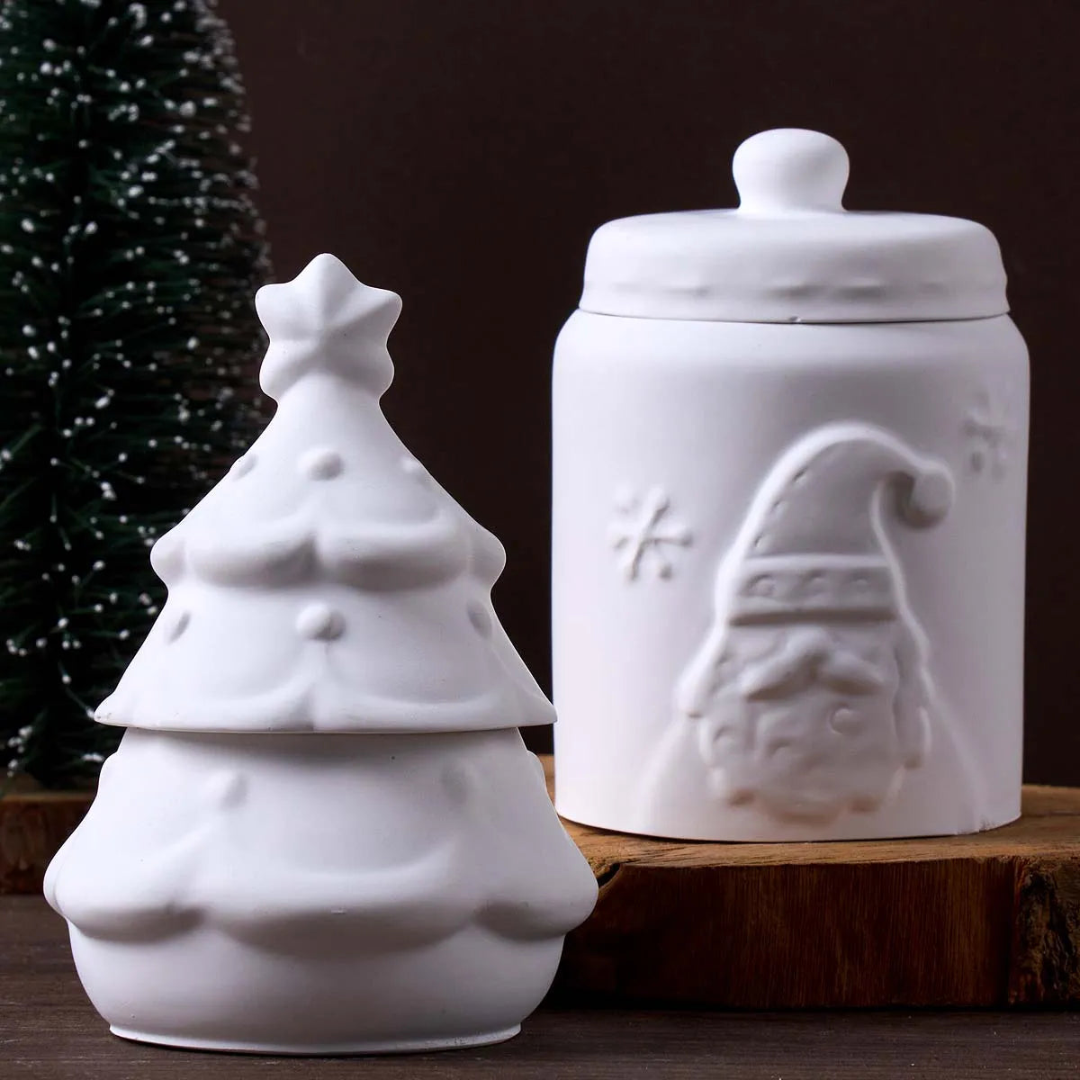 Moule de pot de bougie d'arbre de noël, père noël, bricolage, ornement de noël fait à la main, plâtre, résine, artisanat, moulage, décoration de fête à domicile