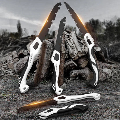 Scie pliante multifonction pour le travail du bois, scie à métaux Portable pour couper le bois tranchant, Camping jardin, poinçon, scie à main, couteau hachoir pour arbre