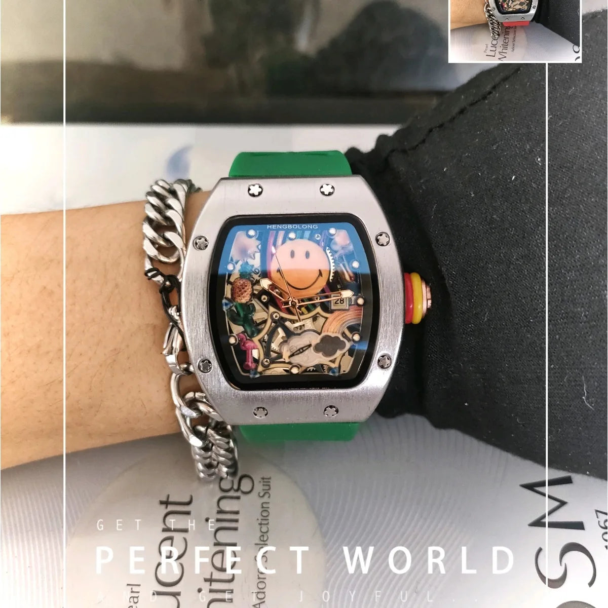 Nouvelle mode d'affaires en Relief tridimensionnel lumineux Cool Quartz hommes montres personnalité montre de luxe horloge AAA hommes montre