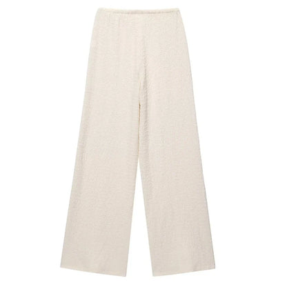 HXAO femmes deux pièces ensemble Texture pantalon ensembles sans manches gilet haut et bas ensemble femmes été Baggy pantalon ensemble 2 pièces ensembles décontractés