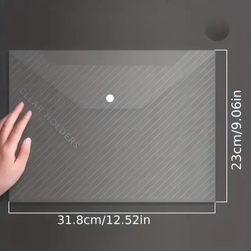 RANGE DOCUMENTS, 10 pièces, avec fermeture à bouton, en plastique Pp Durable,