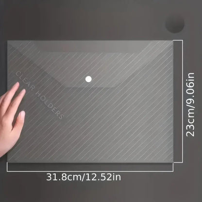 RANGE DOCUMENTS, 10 pièces, avec fermeture à bouton, en plastique Pp Durable,