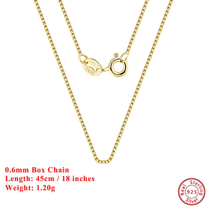 Effie Queen Chic 925 en argent Sterling chaîne de base ras du cou Simple collier bijoux exquis pour hommes et femmes tenue décontractée SC07