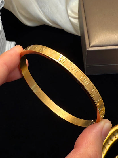 Ensemble de bracelets en acier inoxydable zircon, élégant, simple et polyvalent, étanche et ne se décolore pas facilement, 1/5 pièces