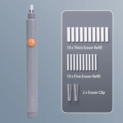 Gommes à crayon électriques rechargeables, avec 20 recharges de gomme,