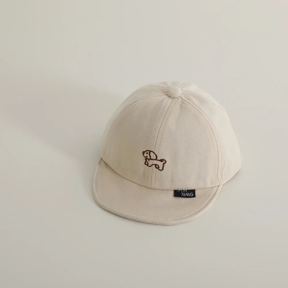 Casquette de baseball brodée de dessin animé pour enfants, casquettes à visière respirante, chapeau de chien mignon, garçons et filles, nouvelle mode, automne 2024