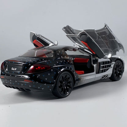 1:24 Benz SLR McLaren 722 AMG Super voiture de sport alliage métal moulé sous pression modèle de voiture son et lumière retirer enfants jouets voiture anniversaire