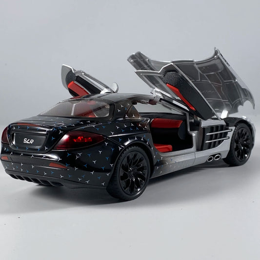 1:24 Benz SLR McLaren 722 AMG Super voiture de sport alliage métal moulé sous pression modèle de voiture son et lumière retirer enfants jouets voiture anniversaire