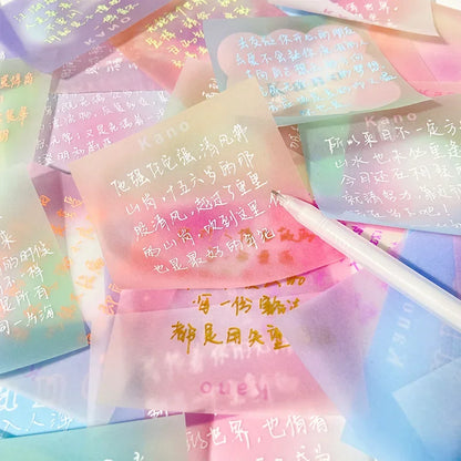 post it, document aléatoire, 7.6x7.6cm, 50 feuilles par pièce