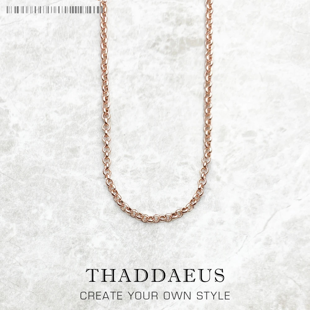 Collier chaîne Belcher rond, 2017 tout nouveau brin Bijoux de mode Style européen Bijoux en or Rose cadeau pour hommes femmes