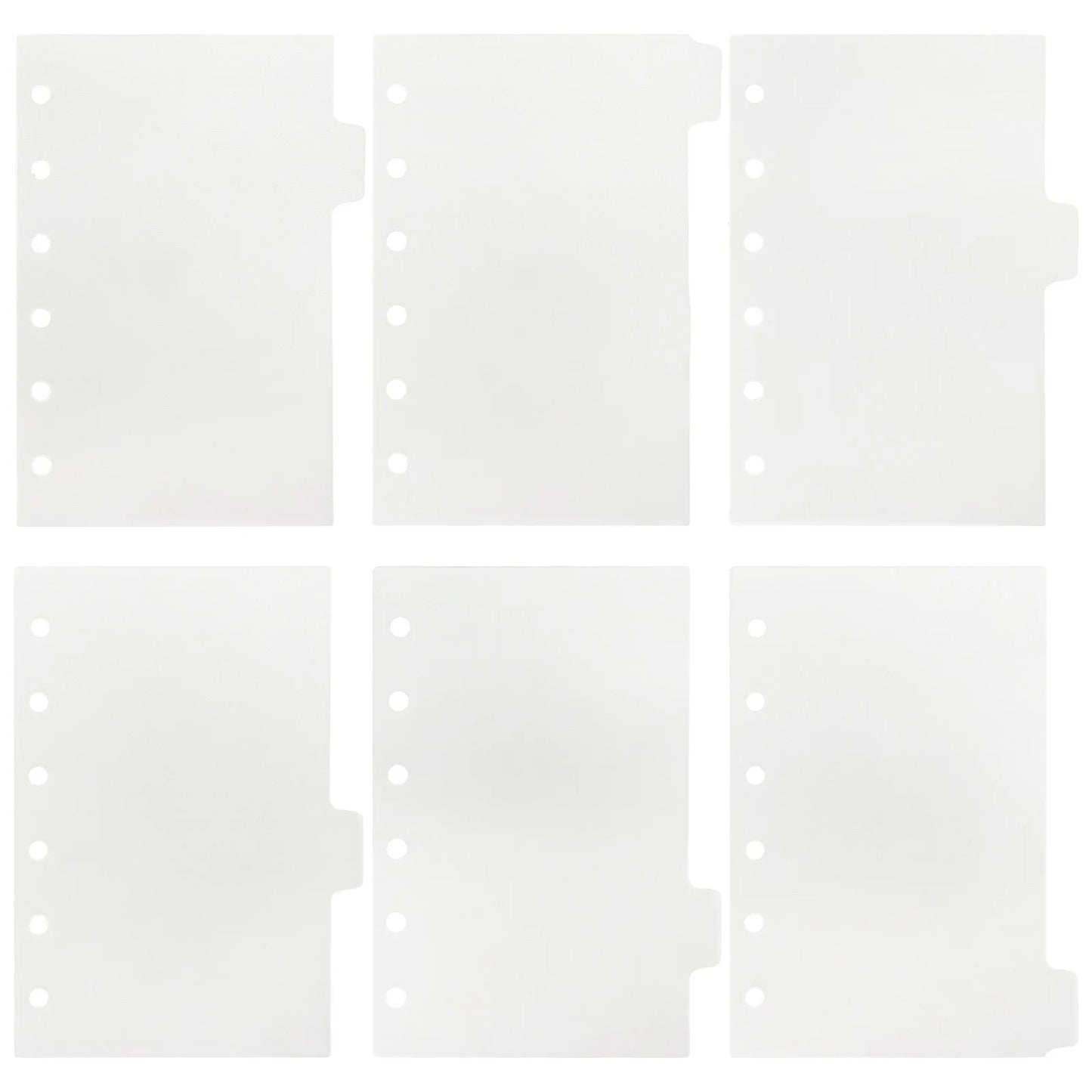 onglets de reliure détachables, Clips colorés A7, 6 pièces