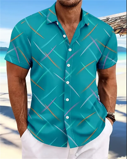 Chemise hawaïenne d'été pour hommes, vêtements d'extérieur, chemise à manches courtes douce et confortable, Extra Large, taille XS-5XL