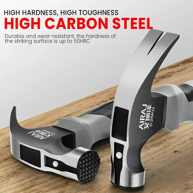 Damaly, Mini marteau à croissant, marteau multifonctionnel, marteau pour le travail du bois domestique, clous à tirer, petit manche court