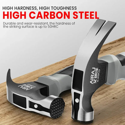 Damaly, Mini marteau à croissant, marteau multifonctionnel, marteau pour le travail du bois domestique, clous à tirer, petit manche court
