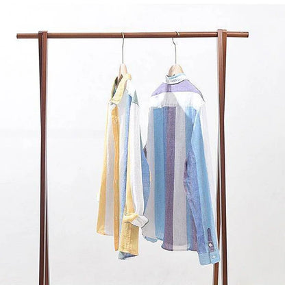 Chemise décontractée à rayures verticales pour jeunes, manteau polyvalent, simple, surdimensionné, tendance de la mode, saison printemps et automne, nouveau, 2023