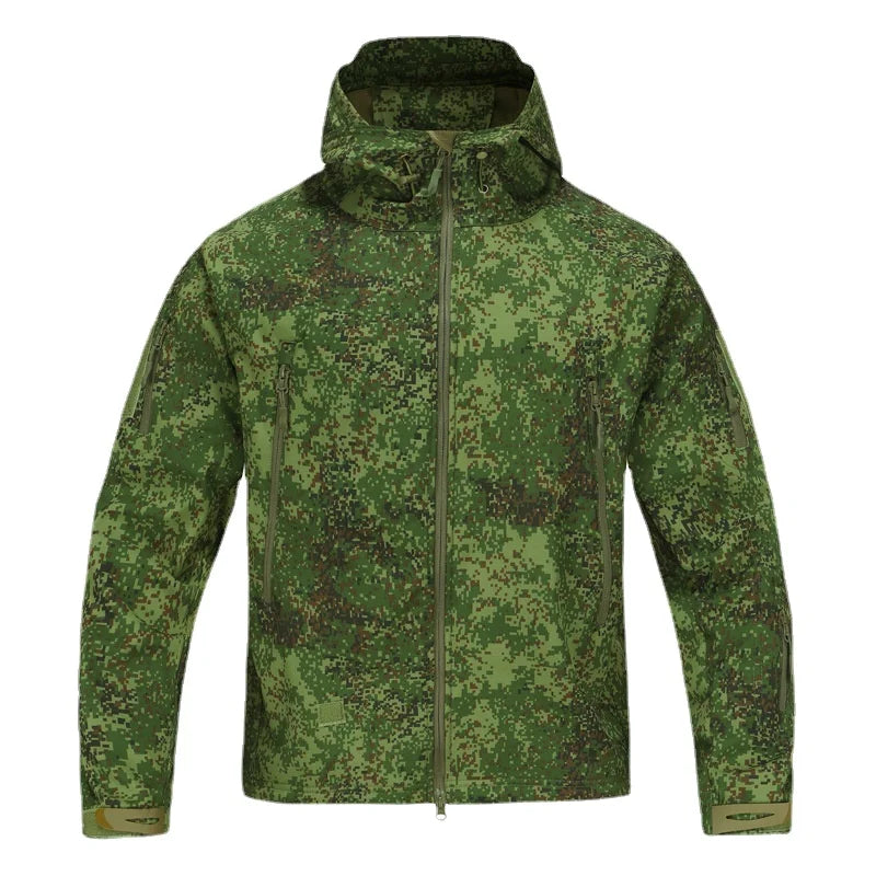 Ensemble d'entraînement imperméable et coupe-vent pour hommes, peau de requin, coque souple, vêtements de camouflage russe, veste tactique à séchage rapide, costume pantalon Cargo