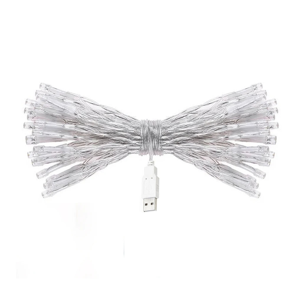 Décorations d'arbre de noël guirlandes lumineuses féeriques Led guirlandes pour la maison jardin fête de mariage décor intérieur extérieur cadeaux du nouvel an