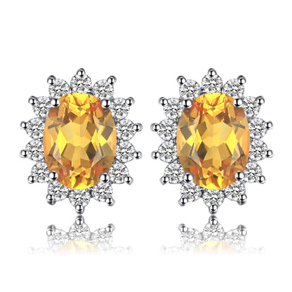 JewelryPalace – boucles d'oreilles en argent Sterling 925, saphir bleu, rubis, améthyste naturelle, grenat, péridot, topaze,
