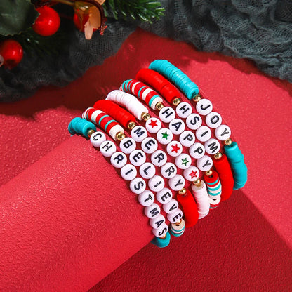 rinhoo - Bracelets de perles en argile polymère