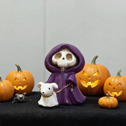 Décorations de squelette d'halloween, ornements fantômes créatifs pour fête effrayante, maison, bureau, installation de scène effrayante, 4 pièces