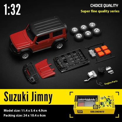 CCA 1:32 Suzuki Jimny édition d'assemblage alliage moulé sous pression modèle tout-terrain véhicule jouet enfants cadeau collection voiture ornement affichage à la mode