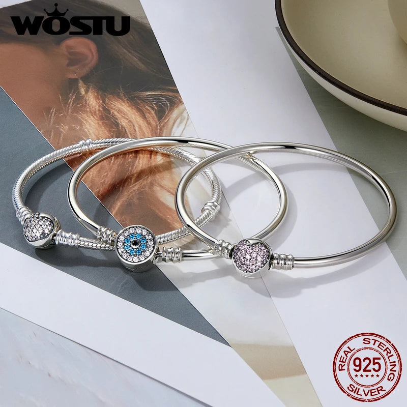 Luxe 100% argent Sterling 925 Original 3 Styles chaîne Bracelet Bracelet pour femmes ajustement bricolage breloque perle authentique bijoux fins cadeau