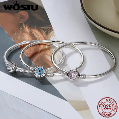 Luxe 100% argent Sterling 925 Original 3 Styles chaîne Bracelet Bracelet pour femmes ajustement bricolage breloque perle authentique bijoux fins cadeau