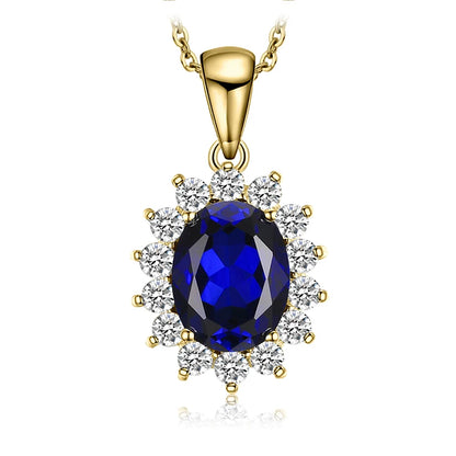 JewelryPalace – collier avec pendentif , en argent Sterling 925, création d'un saphir bleu, rubis, imitation émeraude, sans chaîne