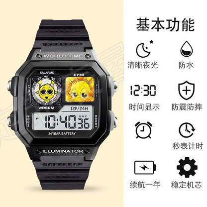 Kawaii Sprunki dessin animé enfants montre Sport montres bracelet en Silicone LED étanche montre numérique pour enfants montre-bracelet électronique