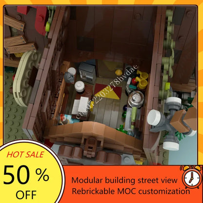 3874 pièces le crion mystère modulaire MOC créatif vue sur la rue modèle personnalisé Puzzle Architecture bricolage éducation assemblage jouets cadeaux