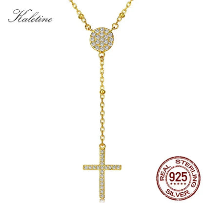 KALETINE 925 argent Sterling chapelet colliers à la mode or bijoux croix breloques dinde mauvais œil collier femmes accessoires hommes