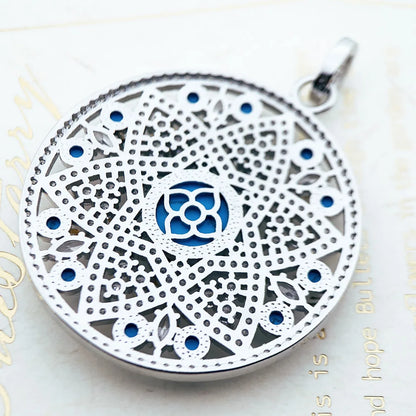Pendentif bleu ornement flambant neuf mode Glam bijoux Europe 925 en argent Sterling accessoires âme cadeau pour les femmes