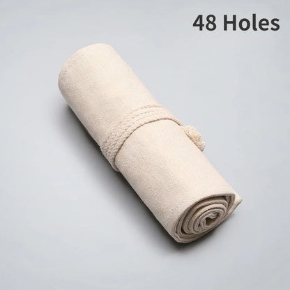 Trousse à crayons fournitures scolaires étudiant Art stylo sac pochette toile stylo enveloppement rouleau maquillage cosmétique brosse stylo stockage papeterie