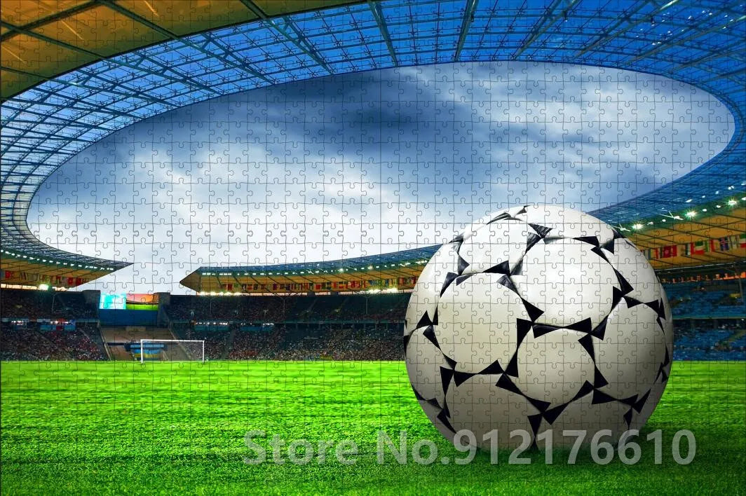 Puzzle de sport de football pour adultes et enfants, jeu familial, décompresser dos, puzzle en papier, jouets cadeaux, 300 pièces, 500/1000 pièces
