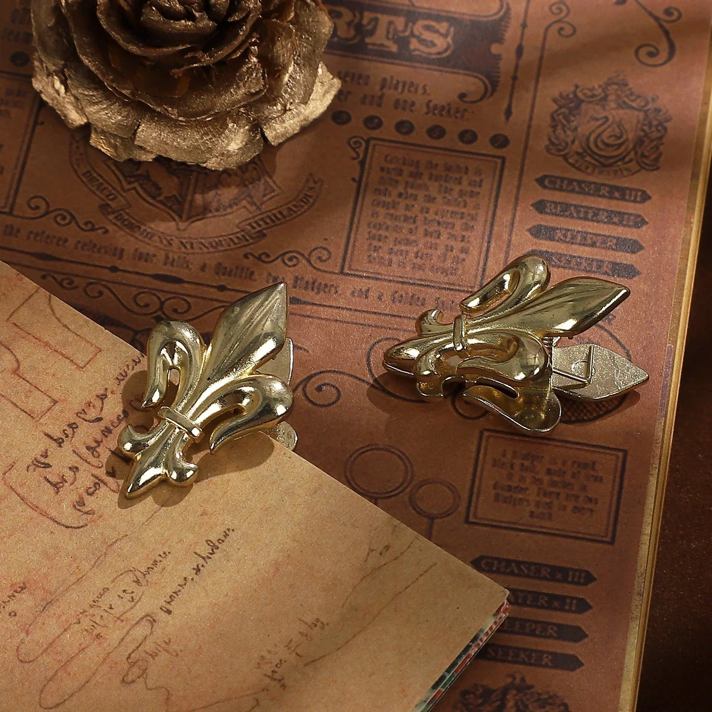 Pince à billet en métal vintage pour dame, pince à main en alliage, note de voyage ancienne, bricolage créatif, outils de journal, papeterie, 1 pièce