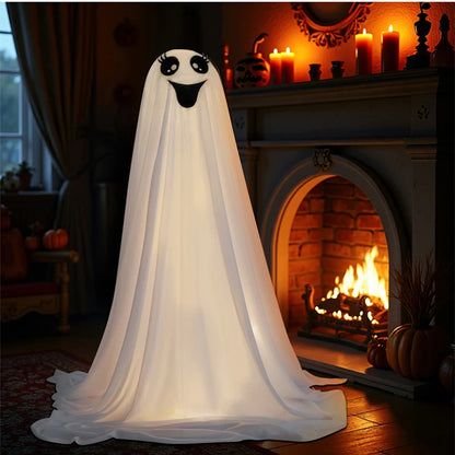 Décor fantôme LED d'Halloween – Décorations de chapeau de sorcière éclairées mignonnes et effrayantes pour porche, cour et accessoires d'affichage d'intérieur de la maison