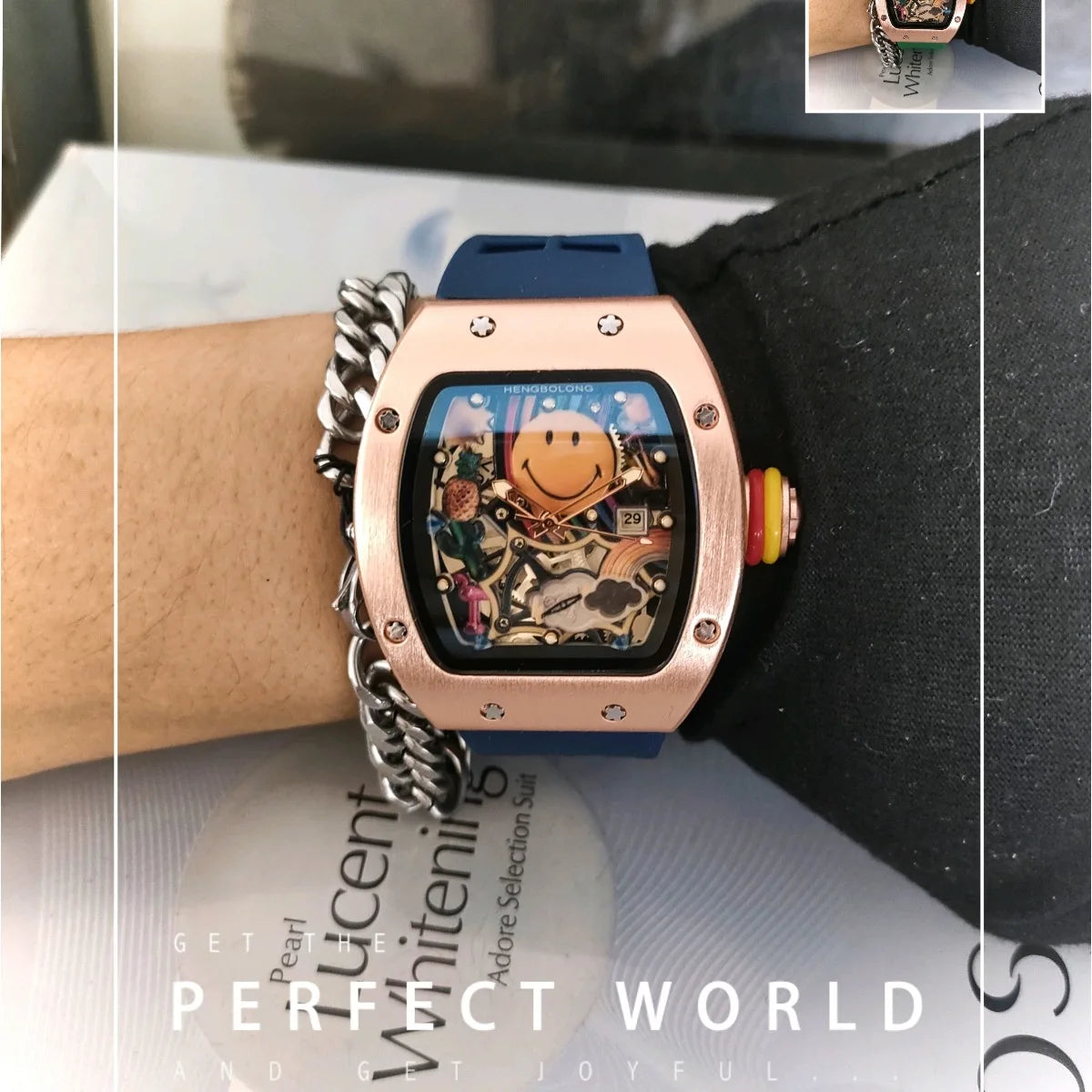 Nouvelle mode d'affaires en Relief tridimensionnel lumineux Cool Quartz hommes montres personnalité montre de luxe horloge AAA hommes montre