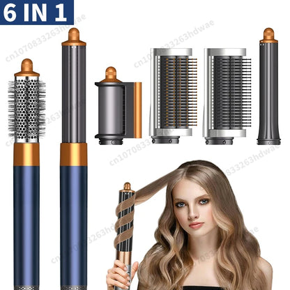 Ensemble de coiffure 6 en 1, sèche-cheveux 220V, brosse à Air chaud pour bouclage automatique, outils de coiffure à ions négatifs, meilleur cadeau pour femmes