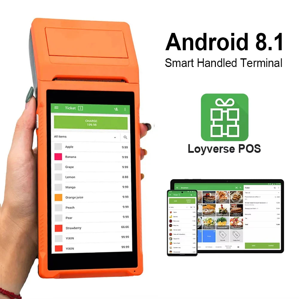 Imprimante thermique portative de reçu de position de Q1 Q2 de 58mm Terminal Android imprimante de billets de facture Mobile sans fil Bluetooth PDA avec la numérisation