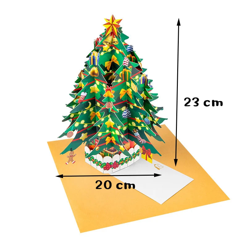 Carte de vministériels x de Noël 3D colorée faite à la main, cartes pop-up créatives, vacances, Thanksgiving, nouvel an, qualité supérieure, nouveau