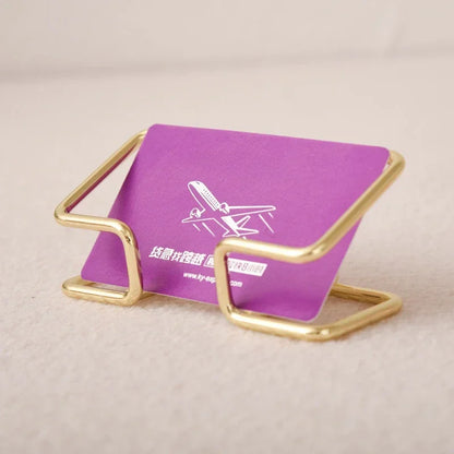 1pc nouveau porte-carte de visite de bureau mode méta