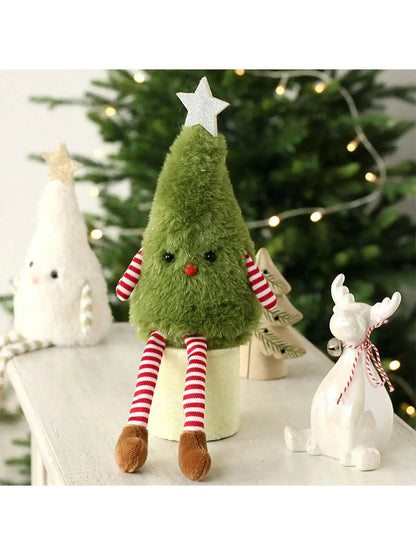 Décorations de noël en peluche mignonne, poupée d'arbre de noël, décoration de poupée de fête à domicile
