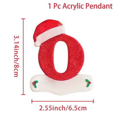 ZQNYCY - Pendentif lettre acrylique sapin de noël
