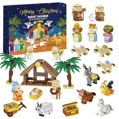 Calendrier de l'Avent de Noël Coffret cadeau Arbre de train de Noël pour enfants Boîte de calendrier de compte à rebours de 24 jours Cadeau de Noël de fête surprise