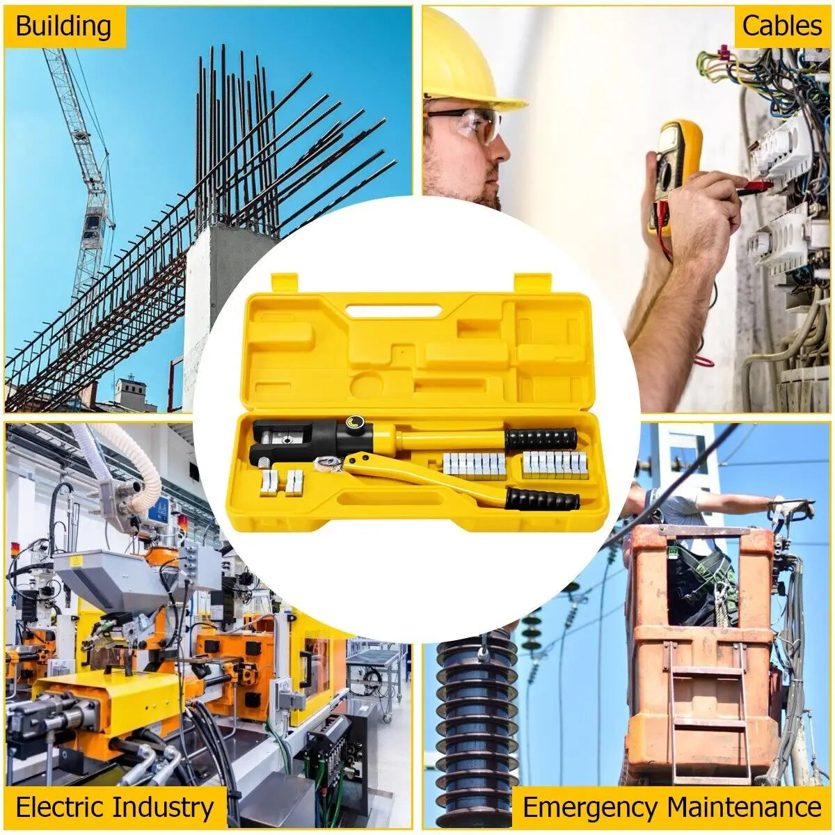 ERGOBiens TER-Fil de sertissage hydraulique à souder, câble de batterie, pince à sertir LDPTerminal, 16