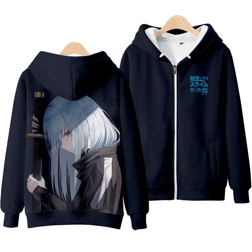 Sweats à capuche Anime Rimuru Tempest pour hommes et femmes, sweat à manches longues, vêtements Streetwear, costume Cosplay